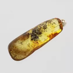 Free-shaped Baltic Amber Silver Pendant