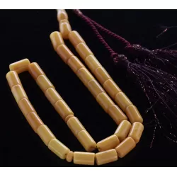 Islamic 33 Prayer BALTIC AMBER CYLINDER Beads Muslim Rosary
