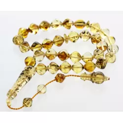 Islamic 33 Drops Baltic amber Prayer beads