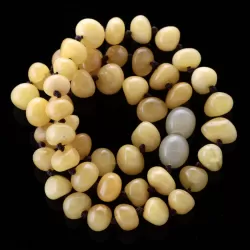 Butter Baltic Amber Teething Necklace for Baby