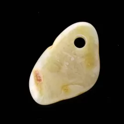 Baltic Amber Medallion pendant with hole