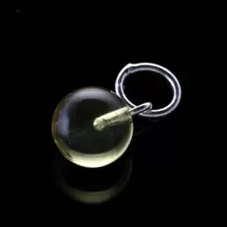 Shiny Ball Baltic amber Silver Pendant