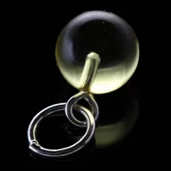 Shiny Ball Baltic amber Silver Pendant