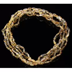 5 Lemon BEANS Baltic amber adult necklaces 50cm