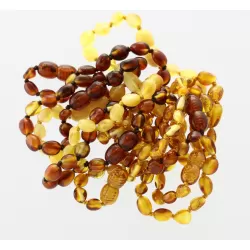 10 BEANS Baltic amber teething Baby bracelets 14cm