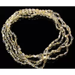 5 Lemon BEANS Baltic amber adult necklaces 55cm