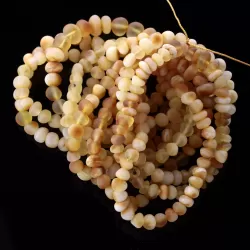 10 Raw Butter BAROQUE Baltic amber adult stretch bracelets 19cm