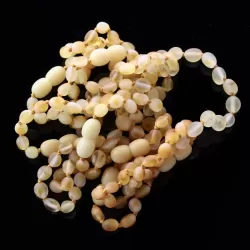 10 Raw Lemon BEANS Baltic amber teething bracelets 14cm