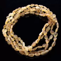 5 Big Honey Raw BEANS Baltic amber adult necklaces 45cm