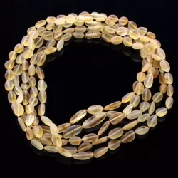 5 Big Lemon Raw BEANS Baltic amber adult necklaces 45cm