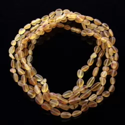 5 Big Lemon Raw BEANS Baltic amber adult necklaces 45cm