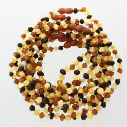 10 Raw Multi BAROQUE Baltic amber teething necklaces 30cm