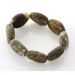 Large Raw Baltic amber beads stretch bracelet 20cm