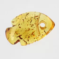 Baltic Amber figurine FISH Pendant Charm