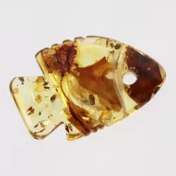 Baltic Amber figurine FISH Pendant Charm