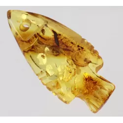 Baltic Amber figurine FISH Pendant Charm