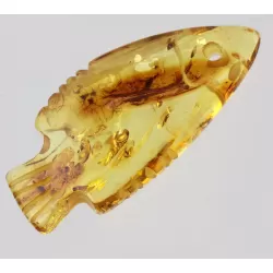 Baltic Amber figurine FISH Pendant Charm