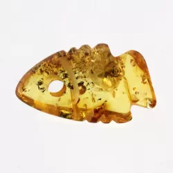 Baltic Amber figurine FISH Pendant Charm