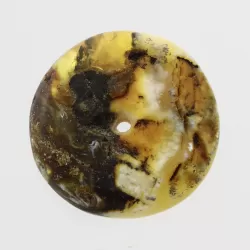 Donut shape Baltic amber pendant medallion
