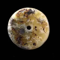 Donut shape Baltic amber pendant medallion