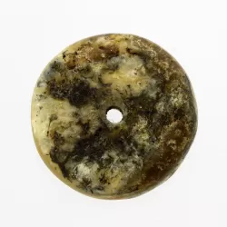 Donut shape Baltic amber pendant medallion