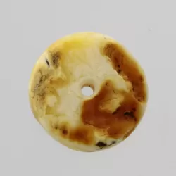 Donut shape Baltic amber pendant medallion