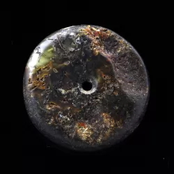 Donut shape Baltic amber pendant medallion