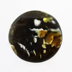 Donut shape Baltic amber pendant medallion
