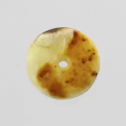 Donut shape Baltic amber pendant medallion