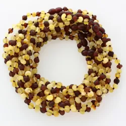 10 Multi Raw BAROQUE teething Baltic amber necklaces 33cm