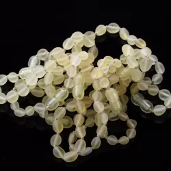 10 Raw Lemon BEANS Baltic amber teething bracelets 14cm
