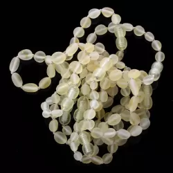 10 Raw Lemon BEANS Baltic amber teething bracelets 14cm