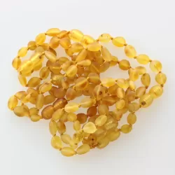 10 Raw Honey BEANS Baltic amber teething bracelets 14cm