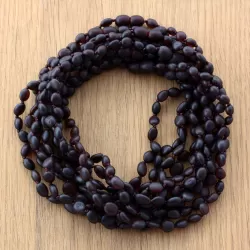 10 Raw Cherry BEANS Baby teething Baltic amber necklaces 33cm