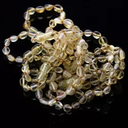10 Lemon BEANS Baltic amber teething Baby bracelets 14cm