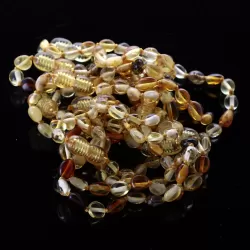 10 Mix BEANS Baltic amber teething Baby bracelets 14cm