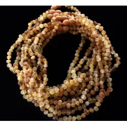 10 Raw Mix BAROQUE Baltic amber teething necklaces 38cm