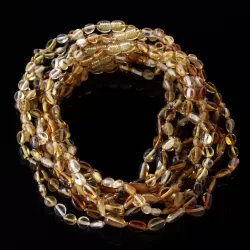 10 Mix BEANS Baby teething Baltic amber necklaces 33cm