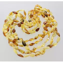 5 Mix BEANS Baltic amber adult necklaces 51cm