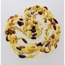 5 Mix BEANS Baltic amber adult necklaces 51cm