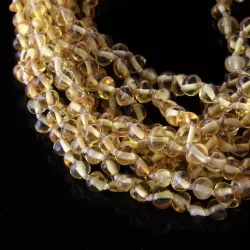 10 Lemon BAROQUE Baby teething Baltic amber necklaces 32cm