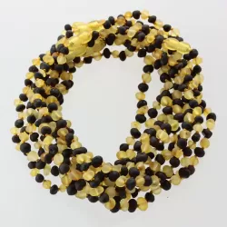 10 Raw Multi BAROQUE Baltic amber teething necklaces 32cm