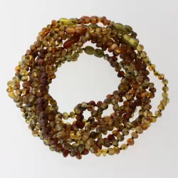 10 Raw Green BAROQUE Baltic amber teething necklaces 33cm