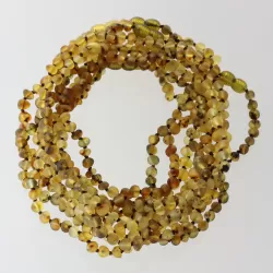 10 Raw Green BAROQUE Baltic amber teething necklaces 33cm