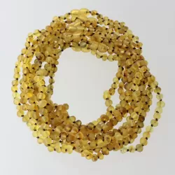 10 Raw Green BAROQUE Baltic amber teething necklaces 33cm