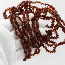 10 Cognac CHIPS Baltic amber teething Baby necklaces 32cm