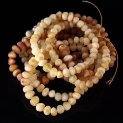 10 Raw Butter BAROQUE Baltic amber adult stretch bracelets 18cm