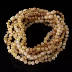 10 Butter BAROQUE teething Baltic amber necklaces 28cm