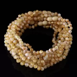 10 Butter BAROQUE teething Baltic amber necklaces 28cm