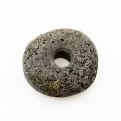 Raw Donut shape Baltic amber pendant medallion